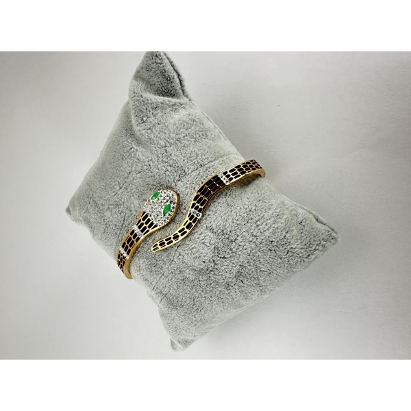 Gold Yılan Desenli Bileklik 