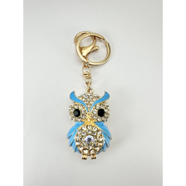 Mavi Taşlı Baykuş Anahtarlık
