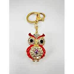 Kırmızı Taşlı Baykuş Anahtarlık