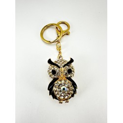 Siyah Taşlı Baykuş Anahtarlık 