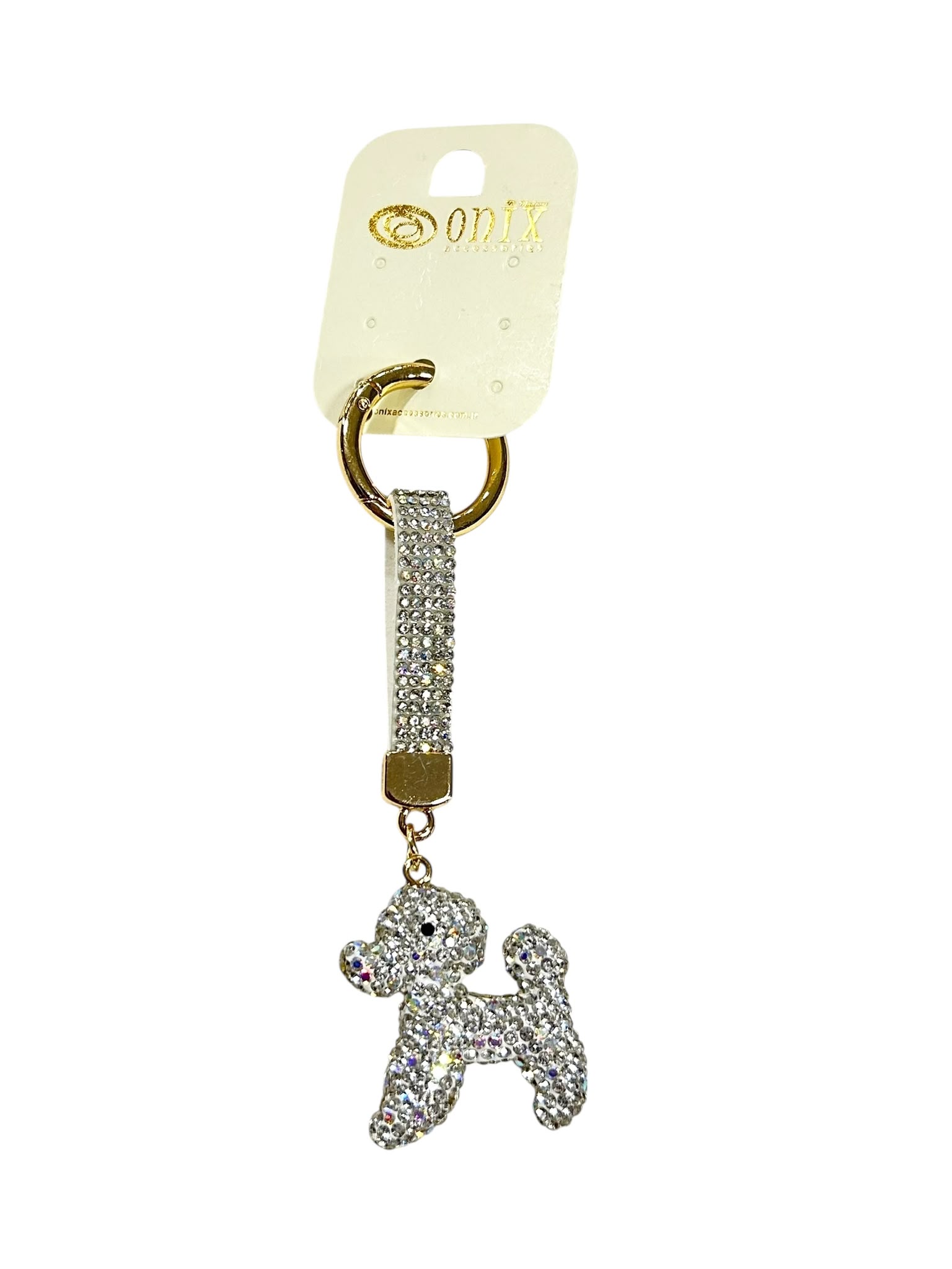 Taş Askılı Poodle Anahtarlık